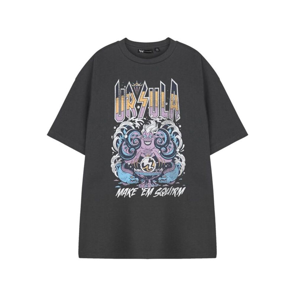 Disney Womens/Ladies Ursula Villains Short-Sleeved T-Shirt / Gray